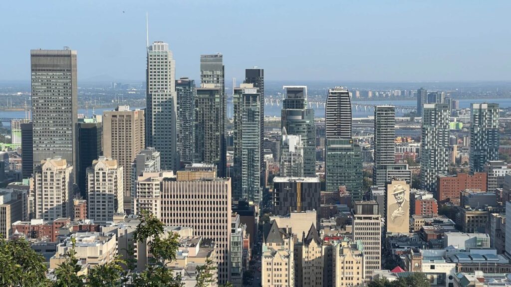 Vue sur les tours de Montréal
